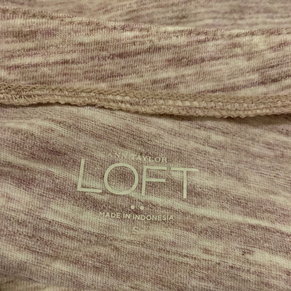 LOFT Bias Cut Soft Plum 3/4 Sleeve Top